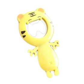 2 Pieces Bottle Opener Yellow Bottle Opener PVC Shell Cute Tiger Bottle Opener