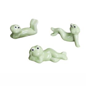 6 Pcs Ceramics Frogs Chopstick Holder Rest Cute Home Decorative Tableware Stand Rack