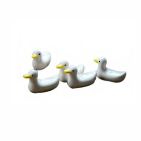 Cute Duck Chopstick Holder Rest Ceramics Decorative Dinner Spoon Stand Knife Stand, 5 Pcs