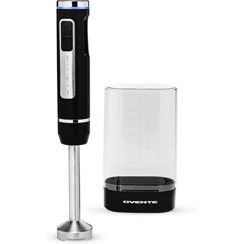 Ovente Electric Cordless Immersion Hand Blender 200 Watt 8-Mixing Speed with Stainless Steel Blades Ovente Electric Cordless Immersion Hand Blender 200 Watt 8-Mixing Speed with Stainless Steel Blades