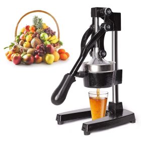 Citrus Pomegranate Juicer Labor-saving Manual Fruit Juicer Press Fruit Squeezer with Stable Non-slip Base, Black