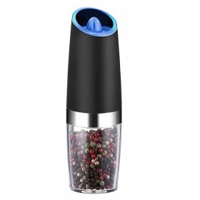 Winholder Gravity Electric Pepper and Salt Grinder Mill Adjustable Coarseness Battery Powered with Blue LED Light