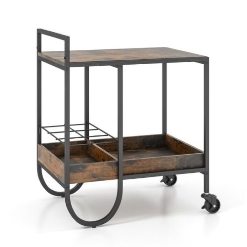 Mobile Bar Cart on Wheels Kitchen Island Cart Mobile Bar Cart on Wheels Kitchen Island Cart