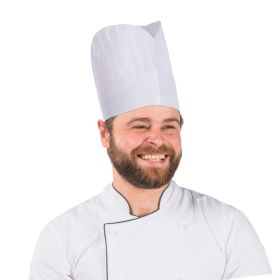 Amazing Supply Chef Hats 12 Inch Tall, White Viscose Tall Chef Hats for Adults with Pleats 10 Pack, Lightweight Chef Works Hats