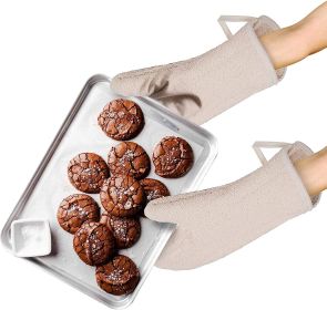 72 Pack Terry Cloth Mitts 13". Industrial Oven Mitts for Heat Care. Heat Resistant Potholders for Baking; Frying Grilling. Thermal Hand Arm Care. Natu