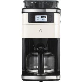 iCoffee Remote Grind and Brew Drip Coffee Maker On Demand with App, Built-In Bean Grinder, and Warming Plate for Kitchen