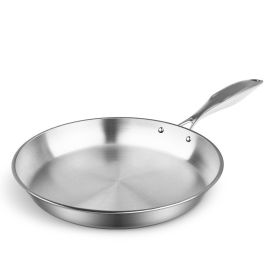 SOGA Stainless Steel Fry Pan 28cm Frying Pan Top Grade Induction Cooking FryPan