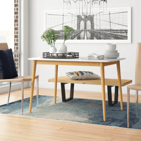 MC Modern Wood Dining Table White