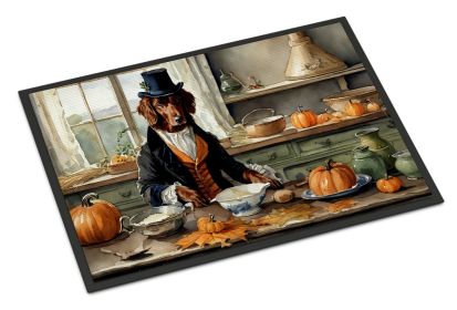 NEW Irish Setter Fall Kitchen Pumpkins Doormat Front Door Mat Indoor Outdoor Rugs for Entryway, Non Slip Washable Low Pile, 18H X 27W