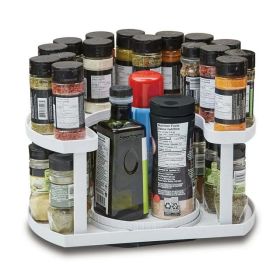 Two-Level Plastic Spice Storage Organizer