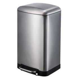 10.5 Gallon Stainless Steel Trash Can for Kitchen, Silent-Close, Fingerprint-Resistant