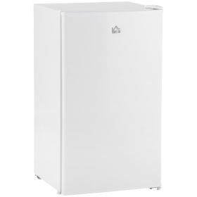 3.2 Cu.Ft Mini Fridge with Freezer, Single Door Compact Refrigerator with Adjustable Thermostat, Shelf and Reversible Door for Bedroom, Dorm