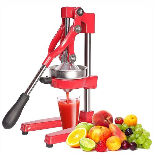 Citrus Pomegranate Juicer Labor-saving Manual Fruit Juicer Press Fruit Squeezer with Stable Non-slip Base, Red Citrus Pomegranate Juicer Labor-saving Manual Fruit Juicer Press Fruit Squeezer with Stable Non-slip Base, Red