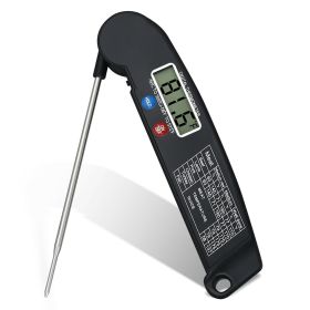 Digital Cooking Meat Thermometer Instant Read Food Steak Oven Smoker BBQ Grill Meat Thermometer Barbecue Accessories For Oven Grill BBQ Smoker Rotisse (Color: Black)