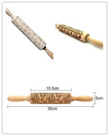 Rolling Pin Christmas Embossing (Option: 3pcs set)