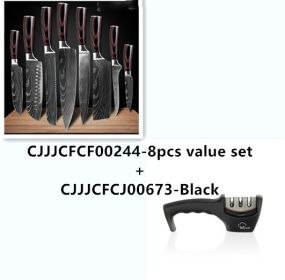 Carpenter's Special Set 6-piece Set 8-piece Set Knife Chef Knife Kitchen Knife Cooking (Option: Black Set)