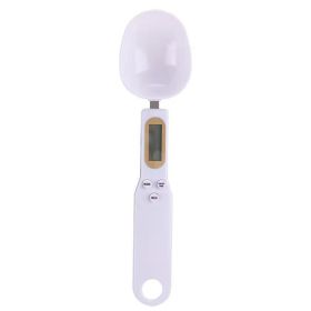 50g Accuracy 0.1g Electronic Kitchen Scale Spoon Weight Scale Digital Measurement Coffee Seasoning Milk Powder Kitchen Tools (Color: White, Ships From: China)