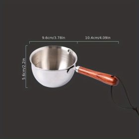 1pc; Melting Pot; Stainless Steel Double Spouts Pot; For Melting Chocolate; Warming Oil; And More; Mini Stuff; Kitchen Gadgets; Home Kitchen Items (Items: Melting Pot, size: 200ml Large)