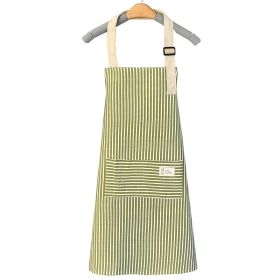 1pc Adjustable Kitchen Cooking Apron (Color: Green)