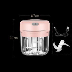 Quick Chop Powered Herbs; Veggie Chopper And Salsa Maker (Color: Pink)