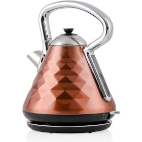 Electric Kettle Hot Water Boiler Stainless Steel 1.7 L Automatic Shut-Off 1500W Cleo Collection Cool Touch Handle Portable Brew Coffee Maker Tea Heate (Actual Color: Copper)