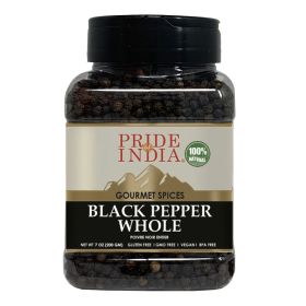 Pride of India â€“ Black Peppercorn Whole â€“ Gourmet & Culinary Spice â€“ Full Bodied (Value: Spices)