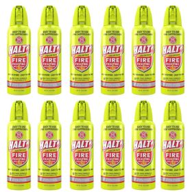 HALT! Handheld Fire Fighting Foam Spray – Non-Toxic, Easy to Use, Store, and Find in Emergency – Compact & Portable – Ideal for Home, Kitchen (size: 12 Pack)