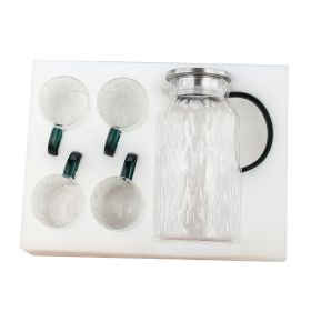 1600 ML 1 Pot With 4 Cups Tea Set Cooling Water Kettle Tea Pot Water Cup Set Glass Water Kettle (Option: Five)